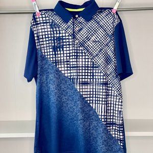 Slazenger Men's Golf Polo | Medium | Blue / White Pattern